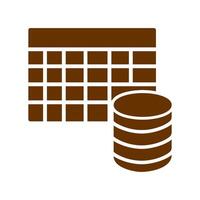 Table Data Icon Design vector