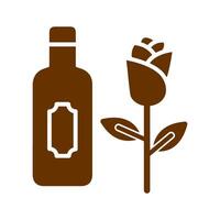 Wine and Roses Icon Design vector