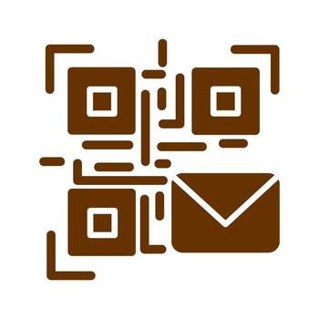 QR Code Email Icon Design vector