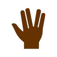 Vulcan Salute Icon Design vector