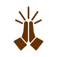 Folded Hands Icon Design vector