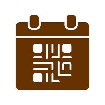 QR Code Calendar Icon Design vector