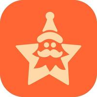Santa Star Icon Design vector