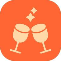 Wine Glasses Icon Design vector