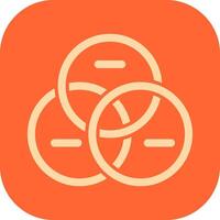 Venn Diagram Icon Design vector