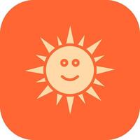 Sun with Face Icon Design vector