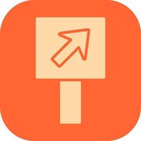 Diagonal Up Right Arrow Icon Design vector