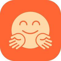 Hugging Face Icon Design vector