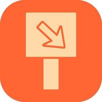 Diagonal Down Right Arrow Icon Design vector