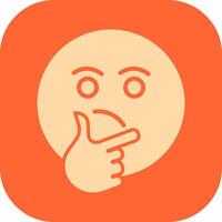 Thinking Face Icon Design vector