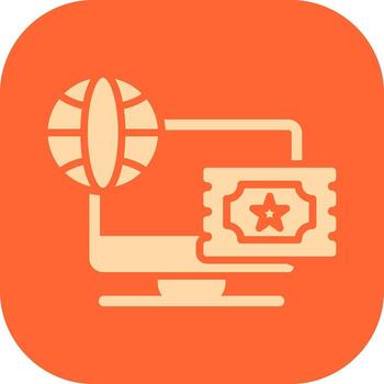 Ticket System Icon Design vector