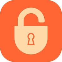 Open Lock Icon Design vector