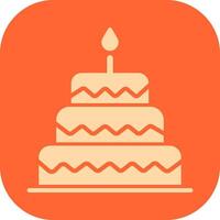 Cake Topper Icon Design vector