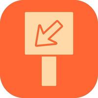 Diagonal Down Left Arrow Icon Design vector