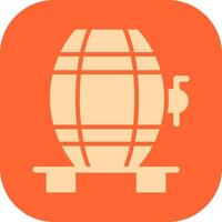 Wine Cask Icon Design vector
