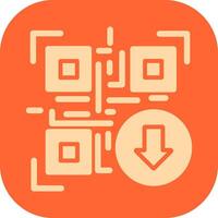 QR Code Download Icon Design vector
