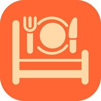 Breakfast in Bed Icon Design vector