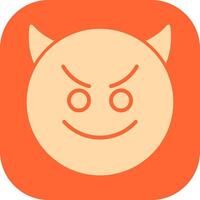 Smiling Face with Horns Icon Design vector
