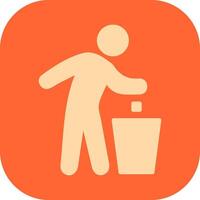 Litter in Bin Sign Icon Design vector