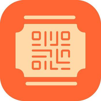 qr código boleto icono diseño vector