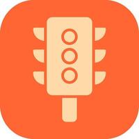 Vertical Traffic Light Icon Design vector
