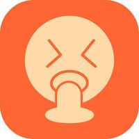 Face Vomiting Icon Design vector