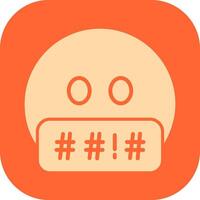 Face with Symbols on Mouth Icon Design vector