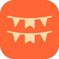 Bunting Flags Icon Design vector