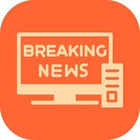 Breaking Story Icon Design vector