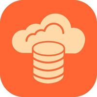 Cloud Database Icon Design vector