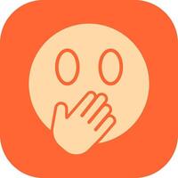 Face with Hand Over Mouth Icon Design vector