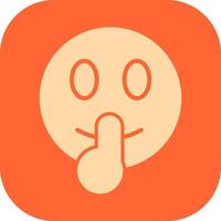 Shushing Face Icon Design vector