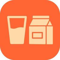 Glass of Milk Icon Design vector