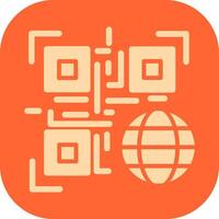 QR Code Website Icon Design vector
