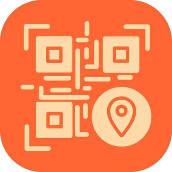 qr código GPS icono diseño vector