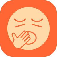 Yawning Face Icon Design vector