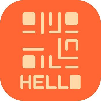 qr código texto icono diseño vector