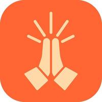Folded Hands Icon Design vector