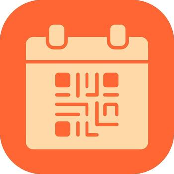 qr código calendario icono diseño vector