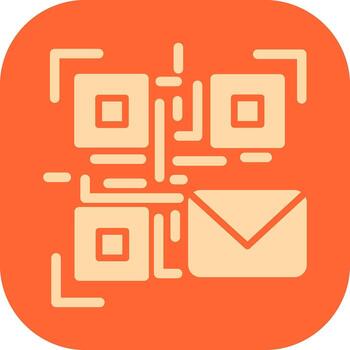 qr código correo electrónico icono diseño vector