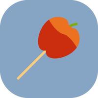 Caramel Apple Colorful Icon Style vector