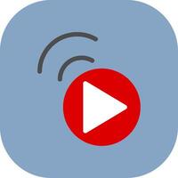 Live Stream Colorful Icon Style vector