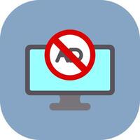 Ad Blocker Colorful Icon Style vector