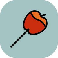 Caramel Apple Colorful Icon Style vector