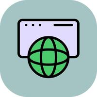 Global Communication Colorful Icon Style vector