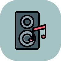 música altavoz vistoso icono estilo vector