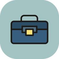 Briefcase Colorful Icon Style vector