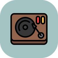 Vinyl PLayer Colorful Icon Style vector
