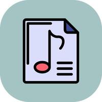 Audio File Colorful Icon Style vector
