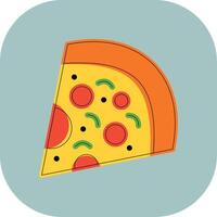 Pizza Colorful Icon Style vector